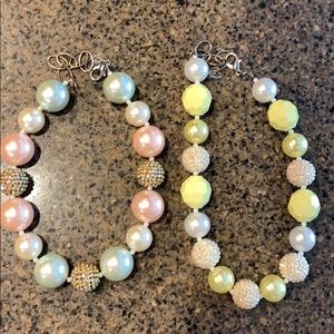 Little girls bubble necklaces